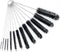CiaraQ Bottle Cleaning Brushes, 8 Inch Nylon Tube Brush Set, Cleaner for Narrow Neck Bottles, Set of 13pcs, Black