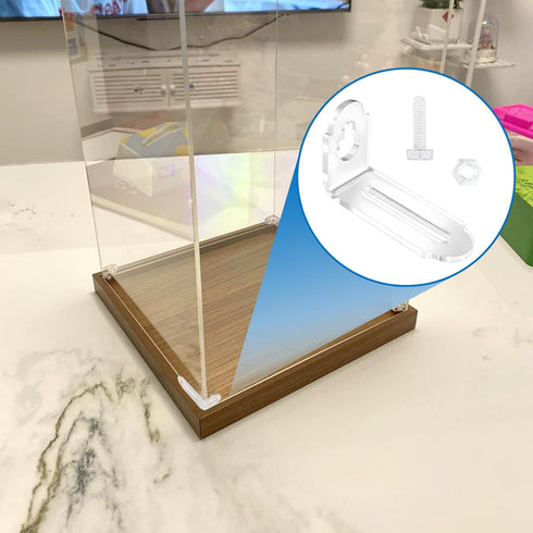 10Pcs 90 INCREWAY L-Shape Brackets Transparent Clear Acrylic Corner Bracket Degree Support Shelf Corner Brace Right