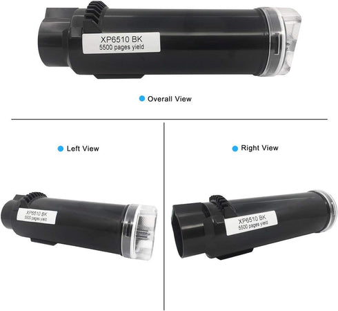 VICTORSTAR 4 Colors Compatible Toner Cartridges 6510 6515, Extra High Yield, 5500 Pages BK, 4300 Pages CMY for Xerox