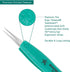 Excelta Very Fine Point Tweezers, Straight Ergonomic, Anti-Magnetic Stainless Steel, 0.5" Height, 5.25" Length