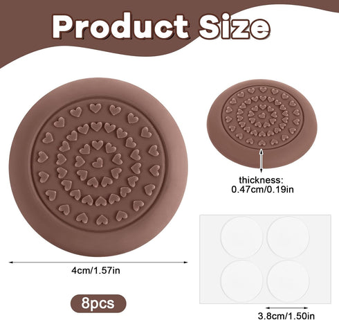 SULIKJHUI 8 4cm/1.57 Inch Pcs Cutting Board Rubber Feet, Self-Adhesive Silicone Feet for Cutting Board, Anti-Slip