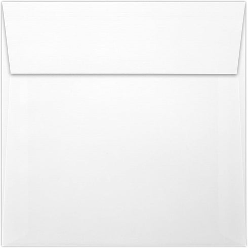 LUXPaper Square Invitation Envelopes | Peel & Press | 6 1/4" x 6 1/4" | White Linen | 80lb. Text | 50 Qty by Envelopes.com