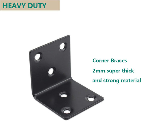 90 (40x40x40mm) Heavy Duty Stainless Steel Corner Bracket,ULIFESTAR L Shaped Shelf Bracket Degree Corner Brace Large
