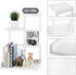 YMYNY Desktop Shelf Organizer, 4 Tier Storage Display Rack, Small Bookshelf with Metal Frame, White