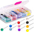 Yalis Push Pins 600-count Map Tacks Marking Pins, 1/8-Inch Plastic Beads Head, 10 Assorted Colors