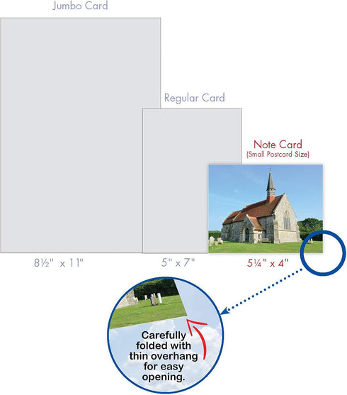 The Best Card Company - 10 Blank Note Cards Boxed (4 x 5.12 Inch) - Assorted Architecture All Occasion Cards
