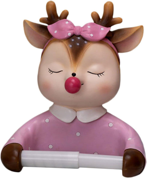 Generic Cartoon Deer Toilet Paper Holder Wall Mount Decorative Roll Paper Shelf Bathroom