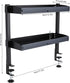 Kathring 2 22 lbs Clamp on Desk Shelf, Tier Desk Extender Side Table with Adjustable Metal Storage Tray Capacity