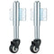 2" Spring Loaded Gate Caster, 2 PCS Heavy Duty Farm Gate Wheels with 4 Holes Mounting Plate, 110 Lbs Capacity