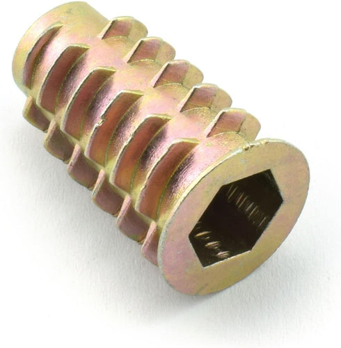 LQ Industrial 8pcs M8x25mm Zinc Alloy Furniture Screw-in Nut Bolt Fastener Connector Hex Socket Drive for Wood Furniture