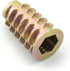 LQ Industrial 8pcs M8x25mm Zinc Alloy Furniture Screw-in Nut Bolt Fastener Connector Hex Socket Drive for Wood Furniture