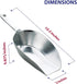 HIC Kitchen Flat Bottom Food Utility Scoop, 10.5-Inches, Commercial-Grade Anodized Cast Aluminum