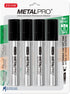 ZEYAR Permanent Markers Pen, JUMBLE Size, Set of 4, Aluminum Barrel, Premium Waterproof & Smear Proof Markers
