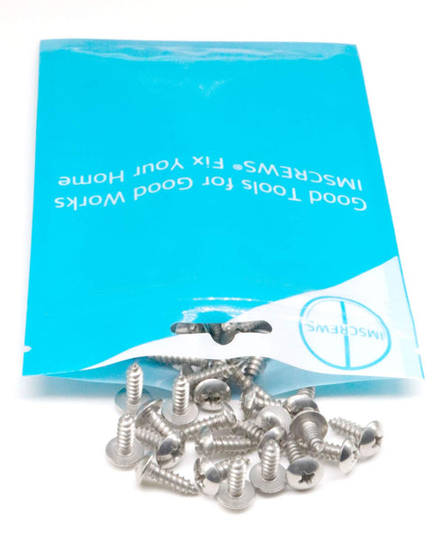 100Pcs #8 x 1/2" Truss Head Phillips Wood Screws, Heavy Duty 18-8 (304) Stainless Steel Screws