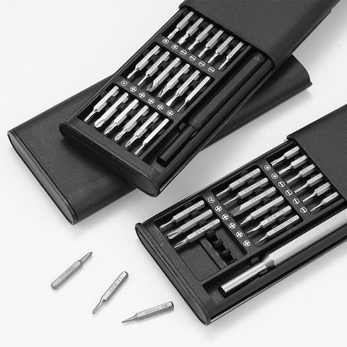 Black 25In 1 Screwdriver Set, Precision Magnetic Screw Driver Bits Mini Tool Case for Smart Home PC Phone Repair