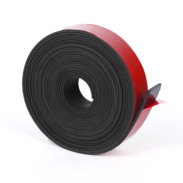WochiTV Adhesive Solid Rubber Strips, 1" Wide x 1/16" Thick x 180" Long for DIY Insulation