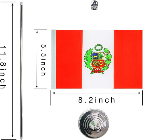 Peru Flag - Desk & Office Decor, International Country Banner