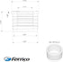 Fernco P22U-139 2-in. Service Weight Cast Iron Hub to 1.5-in. Sch. 40 PVC Compression Donut, 2-Pack
