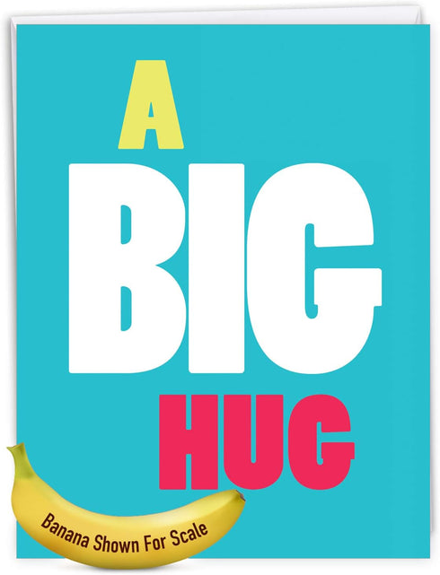 NobleWorks - 1 Large Blank Greeting Card (8.5 x 11 Inch), All Occasion Notecard with Envelope, Big Bold Letters