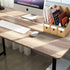 Foldable Desk File Holder Organizer - Sturdy Cardboard Magazine Storage Box with Blank Label Stickers for Home School