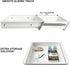 White Under Desk Mounted Sliding Drawer, 60 Degree Tilt Panel, 15'' long & 9'' deep Large Storage Organizer for Sit