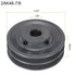 uxcell 2AK46-7/8 V-Belt Sheave, 7/8"Bore, 4.45"OD Double Groove Cast Iron Sheave for 4L or A Belt