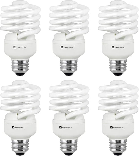 Xtricity Compact Fluorescent Light Bulb T2 Spiral CFL, 23W (100 Watt Equivalent), 5000k Daylight, 1520 Lumens, E26