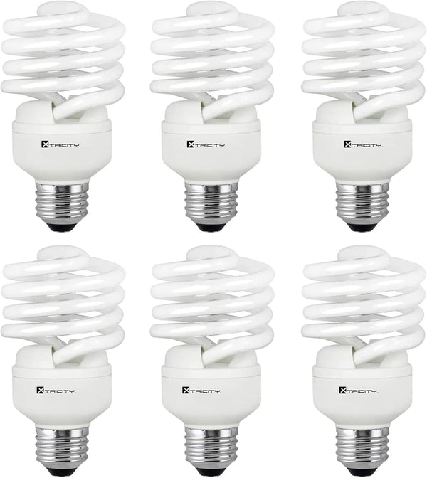 Xtricity Compact Fluorescent Light Bulb T2 Spiral CFL, 23W (100 Watt Equivalent), 5000k Daylight, 1520 Lumens, E26