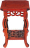 Garneck Wood Plant Stand Unique Design Small Decorative Pedestal Base for Indoor
