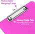 Rimilak Plastic Clipboards Set of 6, Translucent Clip Board with Low Profile Metal Clip, 12.5 x 9 Inch