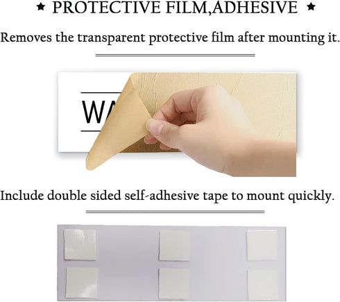 Laboratory Sign White 9x3 Inch - Indoor Self Adhesive Door Wall Sign with Minimalism Design
