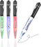 Penyeah Light Up Ballpoint Pens, Black Ink (0.7mm) for Dark Writing, Pack of 4 in White/Red/Green/Blue for Events