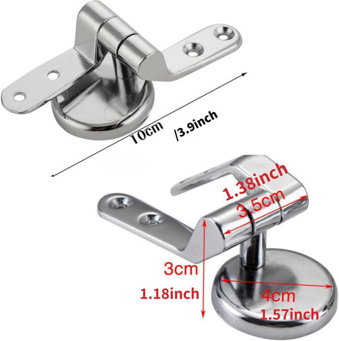Toilet Seats Hinges, Zinc Alloy Hinge for Toilet Lid Universal Toilet Top Cover Lid Seat Fixings with Screws