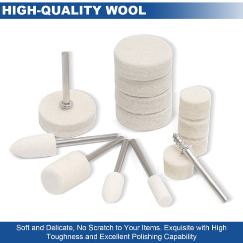 Zquljeton 115PCS 1/8" Polishing Buffing Wheels for Dremel Tool Accessories, Shank Polishing Wheels for Dremel Polishing