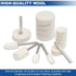 Zquljeton 115PCS 1/8" Polishing Buffing Wheels for Dremel Tool Accessories, Shank Polishing Wheels for Dremel Polishing