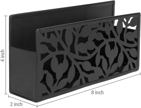 MyGift Black Metal Magnetic Dry Erase Marker Holder for Whiteboard Markers and Accessories Storage Basket Organizer