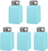 MECCANIXITY 200ml Solvent Alcohol Dispenser, Blue Push Down Pump for Acetone Cleanser, Makeup Remover, 5Pcs