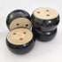 2 Inch 2 Inch Set 4 3.7inch, Wood Sofa Furniture Legs Round Black Bun Feet Tall Legs Replacement
