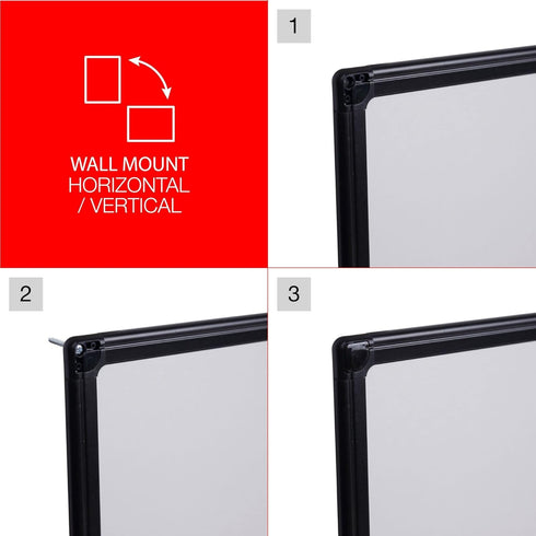 Universal Design Series Deluxe Dry Erase Board, 24 x 18, White Surface with Black Anodized Aluminum Frame