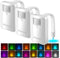 Chunace 3 Pack Toilet Night Lights with Motion Activated Sensor, 16 Colors