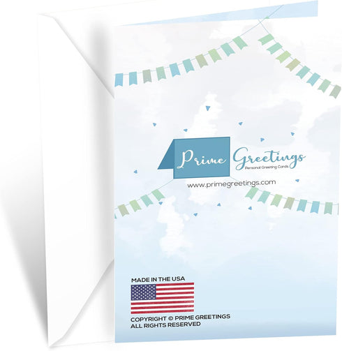 Prime Greetings Great Grandson Birthday Card, Eco-Friendly, Thick Card Stock with Premium Envelope 5in x 7.75in