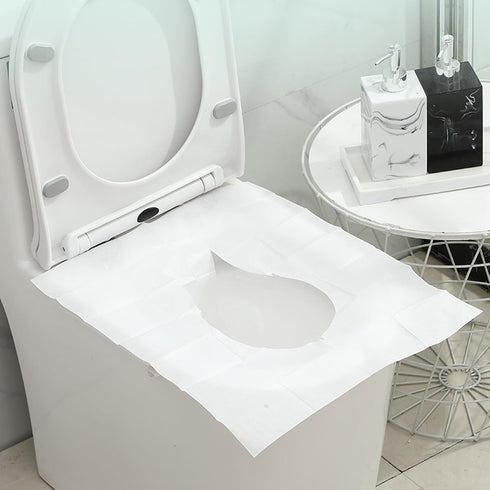 GANYKQ 10Pieces Toilet Seat Covers Flushable Paper Disposables for Airplanes Travel Seats Public Restroom Camping