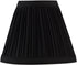 Aspen Creative 33122-2 3" 6" 5" 2 Pack Small Pleated Empire Shape Chandelier Clip-On Lamp Shade, Black, Top x Bottom x