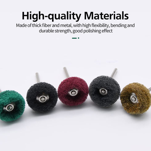 Abrasive Wheel 50/100/200pcs, 1" Buffing Polishing Wheels, 120-600 Grit for Rotary Tools-1/8"(3mm) Shank