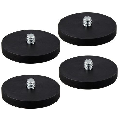 MUTUACTOR 20lbs Neodymium Magnets Heavy Duty,1/4"-20 Round Magnet with Threaded Stud,4Pack Strong