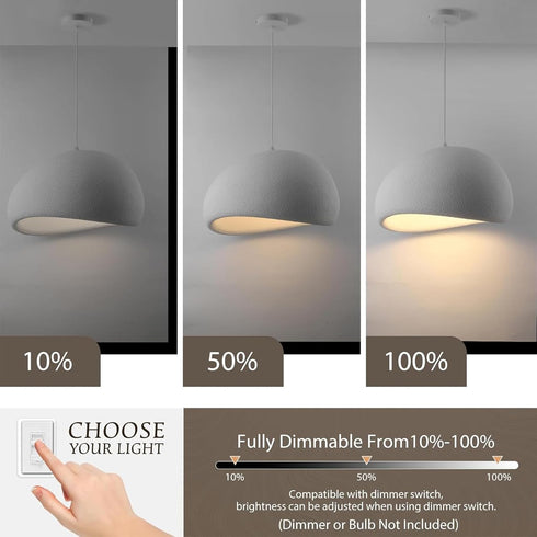 7.87in E26 (20cm/7.87in) Wabi Sabi Pendant Light Oval, Small Japanese Ceiling Fixture for Bedroom Bedside Entryway