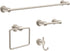 DELTA FAUCET NIC46-DN Nicoli Wall Mount Square Closed Towel Ring in Brushed Nickel - Bath Hardware Accessory