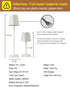 Dimmable 1) Cordless Table Lamp, Rechargeable Table Lamp with Touch Control, Portable LED Desk Lamp for Indoor Patio
