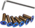 6pcs Steering Wheel Screw Bolts Taper M5×0.8 Length 15mm, Burnt Titanium Finish Flat Head