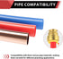(Pack of 2) EFIED Push Fit Reducing Coupling 1/2" x 3/8", Push-to-Connect Plumbing Fitting with 2 Disconnect Clips